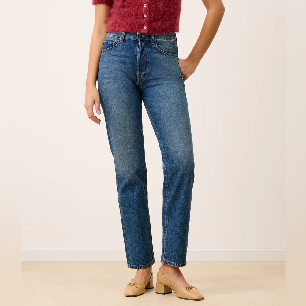 Rouje Germain “Indigo Original” High-Rise Straight Jeans NWT 💕